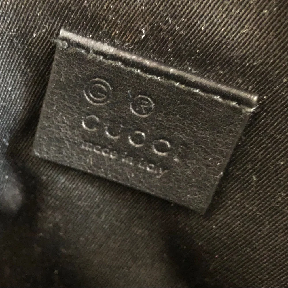 Gucci Black Guccissima Leather Cosmetic Bag - Picture 3 of 8